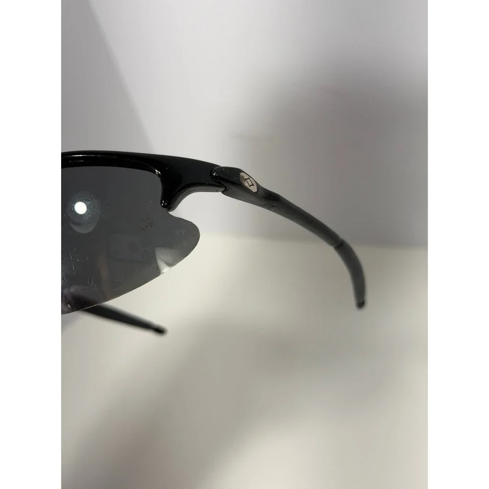 Style Eyes Lowdown Polarized Sport Sunglasses Black Wrap Frame Gray Lens Y2k 90s